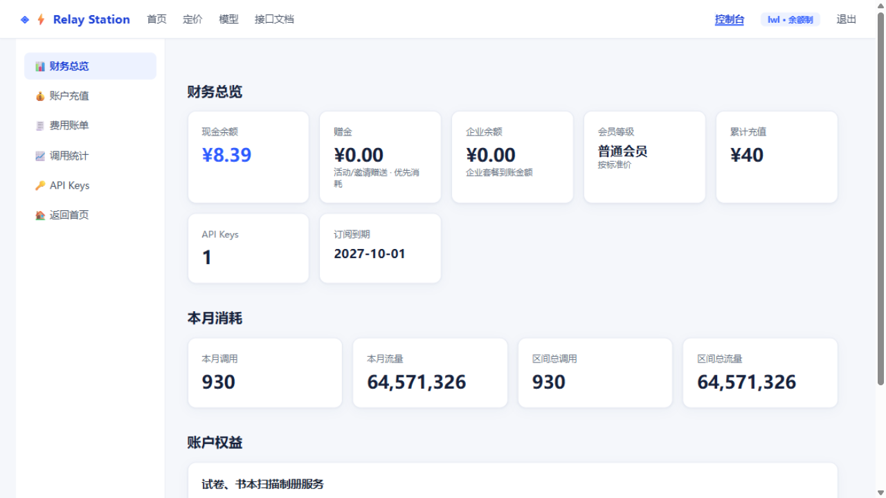 控制台订阅卡